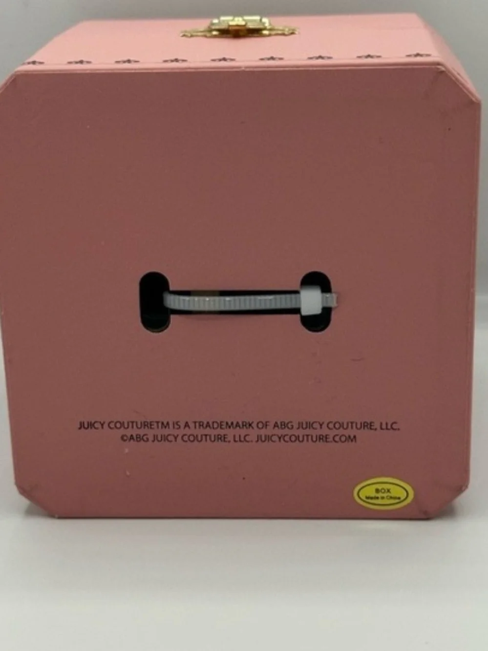Juicy Couture Gold Heart Charm Bracelet Watch with Pink and Red Accents